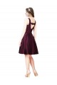 V-Back Bateau Neck Satin Knee Length Prom Dress Canada Shop