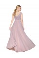V-Back V-Neck Soft Chiffon Primrose Long Prom Dress Canada Shop