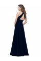 Keyhole Back Jewel Neck Stretch Crepe Dusty Pink Long Prom Dress Canada Shop