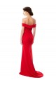Off the Shoulder Stretch Crepe Red Long Prom Dress Canada Shop