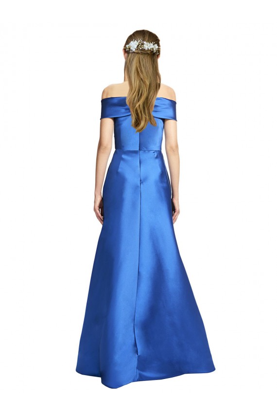 Off the Shoulder Satin Long Prom Dresses Canada Shop