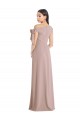 Off the Shoulder Stretch Crepe Dusty Pink Long Prom Dress Canada Shop