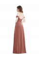 Off the Shoulder Stretch Velvet Cinnamon Rose Long Prom Dress Canada Shop