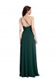 Open Back One Shoulder Stretch Crepe Midnight Green Long Prom Dress Canada Shop