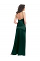 Open Back Scoop Neck Stretch Satin Hunter Long Prom Dress Canada Shop