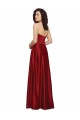 Strapless Satin Dark Red Long Prom Dress Canada Shop