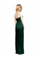 Scoop Neck Stretch Satin Hunter Long Prom Dress Canada Shop