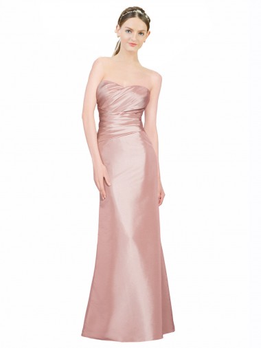 Low Back Sweetheart Stretch Satin Long Prom Dress Canada Shop