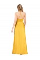 Open Back V-Neck Silky Satin Long Prom Dress Canada Shop