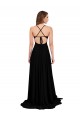 Open Back V-Neck Spandex Black Sleeveless Long Sexy Prom Dress Canada Shop