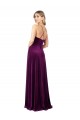 Open Back Scoop Neck Stretch Velvet Grape Long Prom Dress Canada Shop