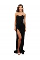 Low Back Sweetheart Stretch Crepe Black Long Sexy Prom Dress Canada Shop