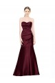 Low Back Sweetheart Luxe Satin Burgundy Long Prom Dress Canada Shop
