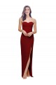 Sweetheart Stretch Crepe Burgundy Long Sheath Prom Dress Canada Shop
