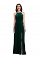 Halter Neck Stretch Velvet Dark Green Long Prom Dress Canada Shop