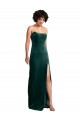 Low Back Strapless Stretch Velvet Dark Green Long Sexy Prom Dress Canada Shop