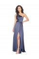 One Shoulder Silky Satin Dusk Long Prom Dress Canada Shop