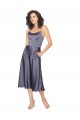 Keyhole Back Scoop Neck Silky Satin Dusk Midi Length Prom Dress Canada Shop