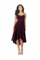 Open Back Sweetheart Satin Grape Short Prom Dress Canada Shop