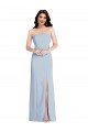 Strapless Stretch Crepe Light Sky Blue Long A-Line Prom Dress Canada Shop