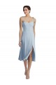 Sweetheart Stretch Crepe Light Sky Blue Midi Length Prom Dress Canada Shop