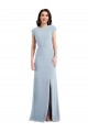 Open Back Stretch Crepe Light Sky Blue Long Prom Dress Canada Shop