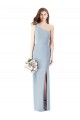 One Shoulder Stretch Crepe Light Sky Blue Long Prom Dresses Canada Shop