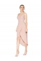 V-Back Spaghetti Straps Stretch Crepe Mauve Knee Length Prom Dress Canada Shop