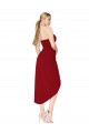 Sweetheart Stretch Crepe Burgundy Knee Length Sexy Prom Dress Canada Shop