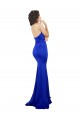 Low Back Sweetheart Stretch Crepe Royal Blue Long Sexy Prom Dress Canada Shop