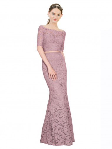 Off the Shoulder Lace Long Prom Dress Canada Shop
