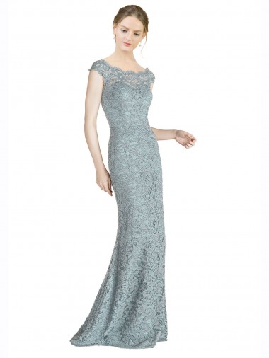 Off the Shoulder Lace Cap Sleeves Long Prom Dress Canada Shop