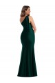 One Shoulder Silky Satin Ever Green Long Plus Size Prom Dress Canada Shop