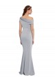 One Shoulder Stretch Crepe Grey Long Prom Dress Canada Shop
