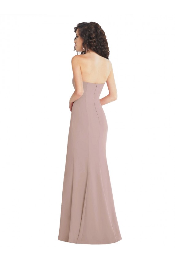 Sweetheart Stretch Crepe Dusty Pink Long Prom Dresses Canada Shop
