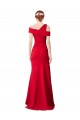 Stretch Crepe Red Long Bridal Party Dress Canada Shop