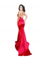 Sweetheart Stretch Satin Red Long Mermaid Prom Dress Canada Shop