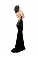 Open Back V-Neck Sequin Black Long Sexy Prom Dress Canada Shop