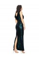 V-Neck Sequin Dark Green Long Prom Dress Canada Shop