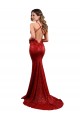 Open Back V-Neck Sequin Red Long Prom Dress Canada Shop