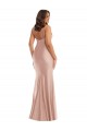 V-Neck Silky Satin Dusty Pink Long Plus Size Prom Dress Canada Shop