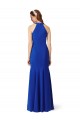 V-Neck Stretch Crepe Royal Blue Long Prom Dress Canada Shop