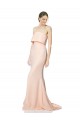 Strapless Stretch Crepe Nude Long Prom Dress Canada Shop