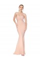 Sweetheart Stretch Crepe Nude Long Prom Dress Canada Shop