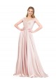 Off the Shoulder Satin Pink Long Prom Dresses Canada Shop