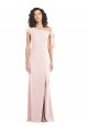 Off the Shoulder Stretch Crepe Pink Long Prom Dress Canada Shop