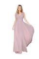 V-Back V-Neck Soft Chiffon Primrose Long Prom Dress Canada Shop