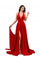 Open Back Halter Neck Spandex Red Long Sexy Prom Dress Canada Shop
