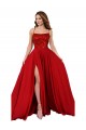 Open Back Spaghetti Straps Spandex & Lace Red Long Prom Dress Canada Shop