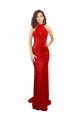 Open Back Halter Neck Sequin Red Long Prom Dress Canada Shop